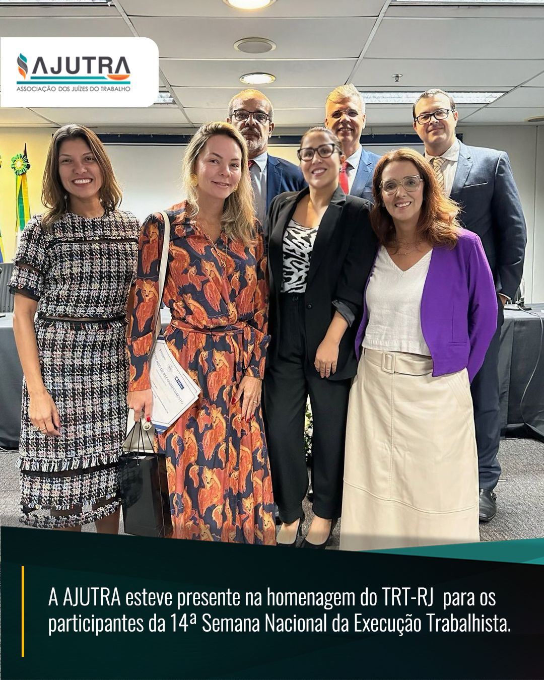 Nesta terça-feira (29/4), o TRT-RJ homenageou os participantes da 14ª Semana Nacional da Execução Trabalhista.